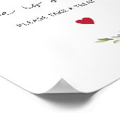 Poster Élégant automne bordeaux L'amour est doux, prenez  (Coin)