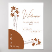 Poster Elégant Automne Deux Couleurs Côté Floral Accueil (Devant)