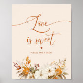 Poster Élégant automne L'amour est doux prendre un plaisi (Devant)