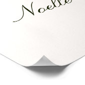 Poster Elégant Baby shower Arc À feuillage persistant Bie (Coin)