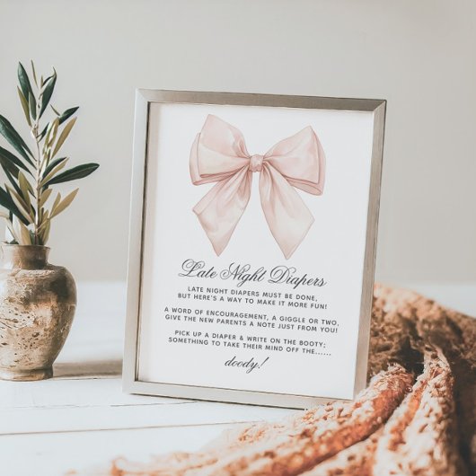 Poster Élégant Baby shower des plongeurs de nuit en fin d