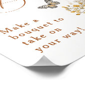 Poster Élégant Baby shower Fleur sauvage Bloom Bar (Coin)