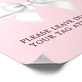 Poster Élégant Baby shower Tiffany Rosé Déchets Raffle (Coin)