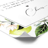 Poster Élégant bar Mimosa aux citrons botaniques (Coin)