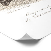 Poster Élégant Biedermeier Gentlemen dans les chapeaux su (Coin)