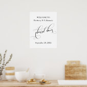 Poster Élégant Bienvenue au Dîner de répétition (Cuisine)