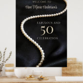 Poster Elegant Black 50 and Fabulous Welcome (Cuisine)