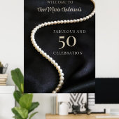 Poster Elegant Black 50 and Fabulous Welcome (Bureau à domicile)