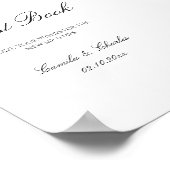 Poster Elegant Black and White Wedding Guest Book  (Coin)