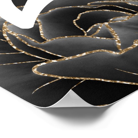 Poster Elégant Black Gold 21e anniversaire (Coin)