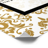 Poster Élégant Black Gold Vintage Seating Chart (Coin)