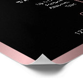 Poster Elégant Black & Rose Gold Services de tarification (Coin)