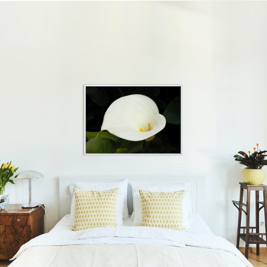 Poster Elégant blanc Calla Lily Floral