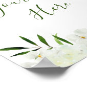 Poster Élégant blanc Orchidées Bohème Floral Panneau pers (Coin)