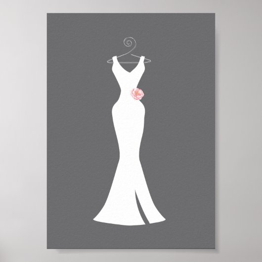 Poster Elégant blanc sur gris - Design simple et élégant (Devant)
