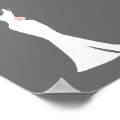 Poster Elégant blanc sur gris - Design simple et élégant (Coin)