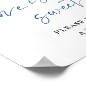 Poster Elégant bleu Hydrangea L'amour est Mariage doux (Coin)