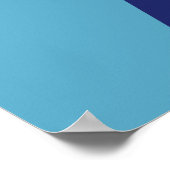 Poster Elégant bleu marine géométrique et vert mer pastel (Coin)