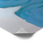 Poster Elégant bleu turquoise Rose chic Mariage Accueil (Coin)