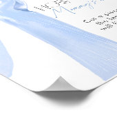 Poster Elegant Blue Bow How Big is Mommy’s ventre (Coin)