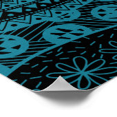 Poster Elegant Blue Geometric Abstract | (Coin)