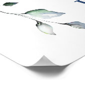 Poster Elégant Blue Hydrangea Fête des mariées photo Prop (Coin)