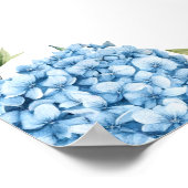 Poster Elégant Blue Hydrangea Floral Mariage Bienvenue (Coin)