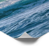 Poster Elegant Blue Ocean Waves Acrylic Artwork | (Coin)