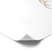 Poster Elégant Blush Boho Pampas Fête des mariées Bienven (Coin)