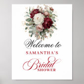 Poster Élégant Blush Doré Signe de Réception de Mariage B (Devant)