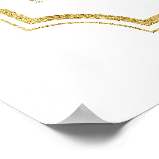 Poster Élégant Blush Floral Gold Frame Seaton Chart (Coin)