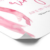 Poster Elégant Blush Pink Bow Devine Combien De Bagues Je (Coin)