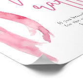 Poster Élégant Blush Pink Bow Wine Raffle Jeu (Coin)