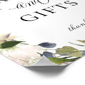 Poster Élégant Blush Plum Floral Cartes Cadeaux Signal (Coin)