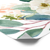 Poster Elégant Blush rose Floral Brunch de la nuptiale Bi (Coin)