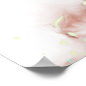 Poster Elégant Boho Agate Gold Baby shower Bienvenue (Coin)