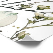 Poster Elegant Boho mignonne Fleur sauvage Floral mariage (Coin)