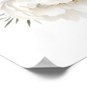 Poster Élégant Boho noir et blanc mariage signe d'accueil (Coin)