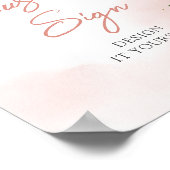 Poster Elégant boho rose rose or floral panneau personnal (Coin)