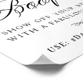 Poster Elégant Booth Smile Black Calligraphy | Chic (Coin)