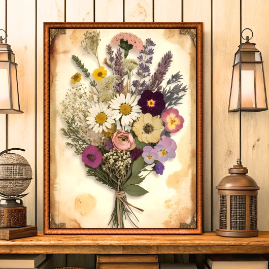Poster Elégant Bouquet de fleurs Vintages