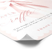 Poster Elegant Bow Baby Shower Diaper Raffle Table Sign (Coin)