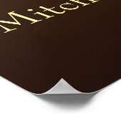 Poster Elegant Brown & Gold String Lights Wedding  (Coin)