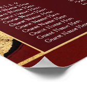 Poster Elegant Burgundy and Gold Marble Wedding (Coin)