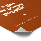 Poster Élégant Burnt Orange Faisons-en un clin d'oeil à c (Coin)