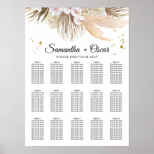 Poster Elégant cadre de beauté pour orchidées florales et