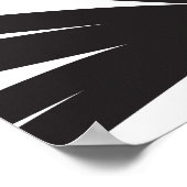 Poster Élégant cadre de palme noir avec logo plaque d'or (Coin)