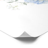 Poster Elégant cadre floral Première communion Accueil (Coin)