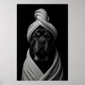 Poster Elégant Canine Art de "Duc" en Torchon Turban (Devant)