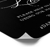 Poster Élégant Capturez notre Amour Calligraphie blanche  (Coin)